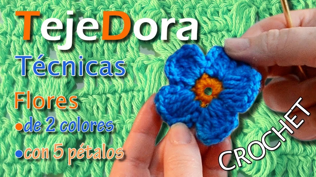 Cómo Tejer Flores al Crochet ¡Muy Fáciles!. CROCHET - GANCHILLO