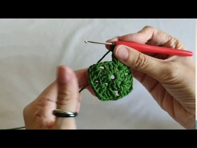 Cuadrado básico de la abuela a crochet ganchillo