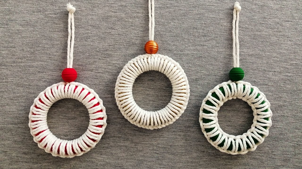 DIY ADORNOS de NAVIDAD en MACRAME (paso a paso) | DIY Macrame Christmas Ornaments