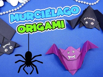 Murciélago de papel Origami Paper Bat | Manualidades para Halloween de papel ????‍♂️