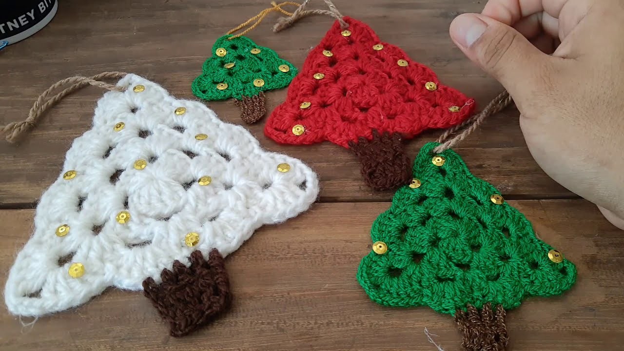 Pinos Tejidos a Crochet Para Esta Navidad