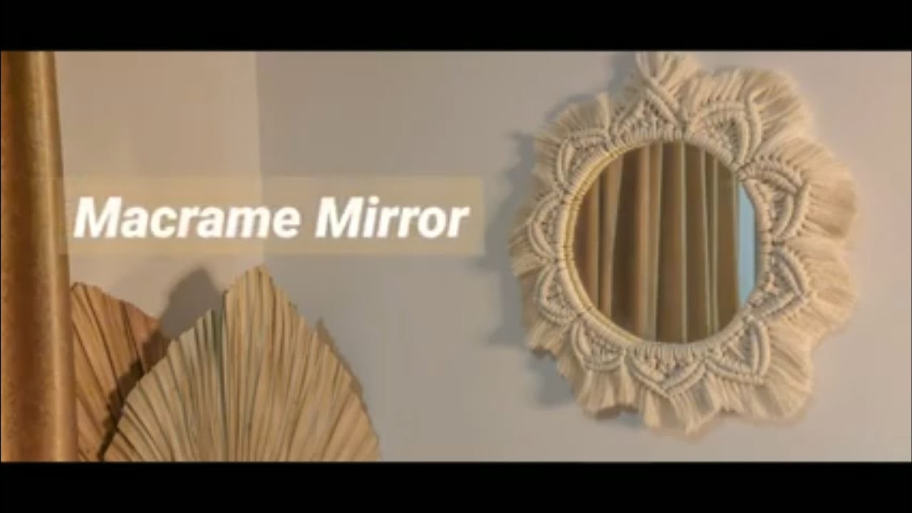 Cermin Makrame, Macrame Mirror, DIY Home Decor