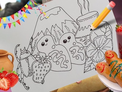 Aprende a dibujar guaguas de pan y colada morada - Finados - día de los difuntos | JovenLike ツ