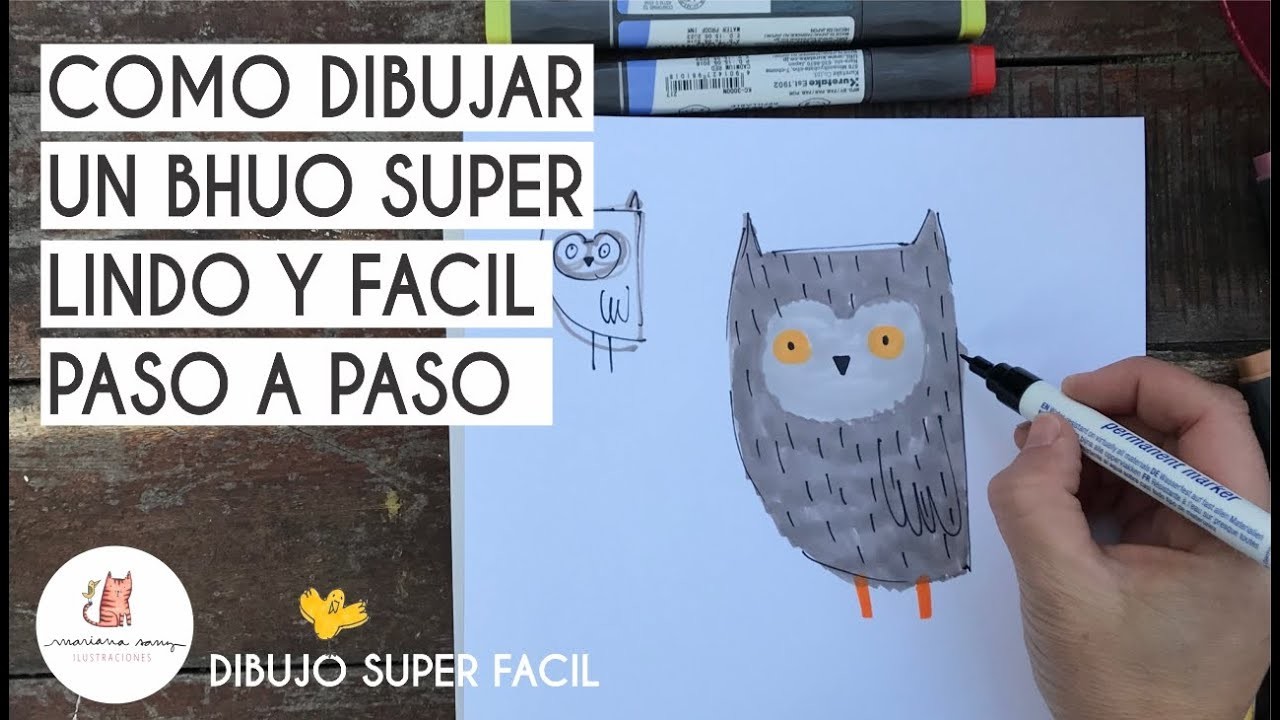 COMO DIBUJAR UN BHUO SUPER LINDO Y FACIL PASO A PASO