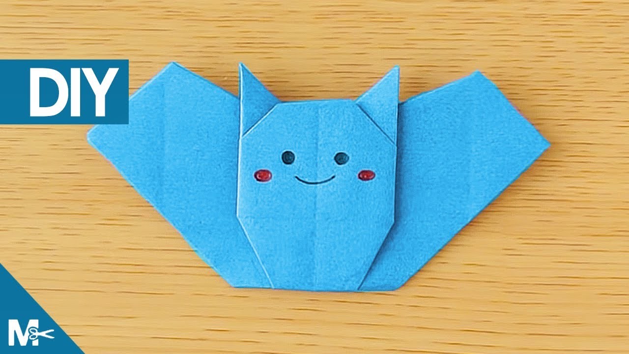 ► Cómo hacer un MURCIÉLAGO DE PAPEL (Origami) ????