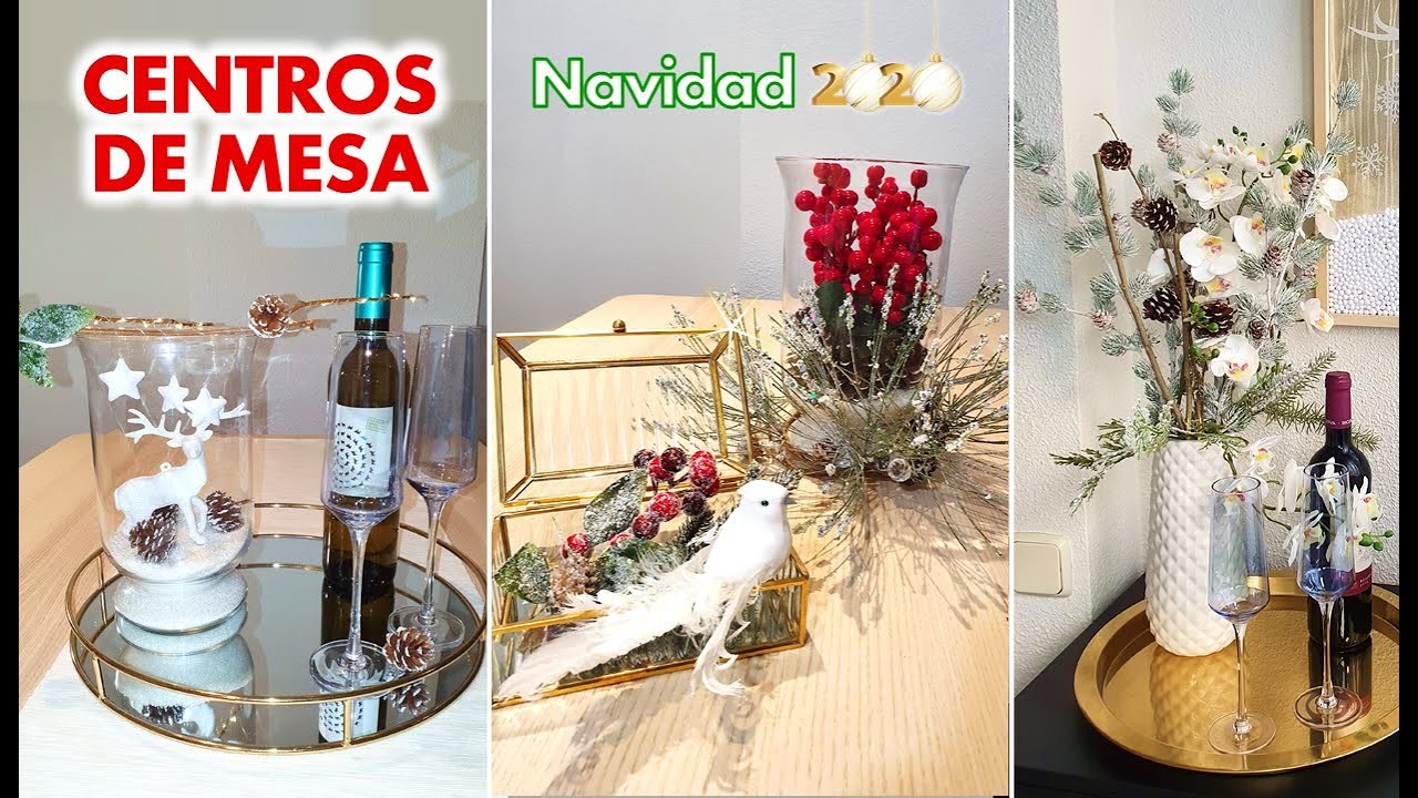 (3 DIY) CENTROS DE MESA NAVIDEÑOS. DIY CHRISTMAS DECORATIONS