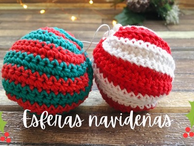 Bolitas navideñas tejidas a crochet paso a paso tutorial