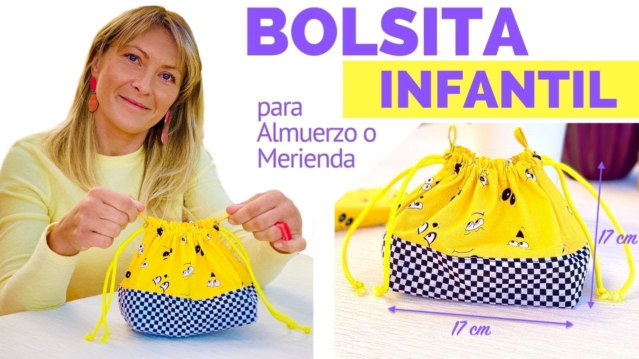 BOLSO INFANTIL PARA ALMUERZO O MERIENDA ???? | Paso a Paso