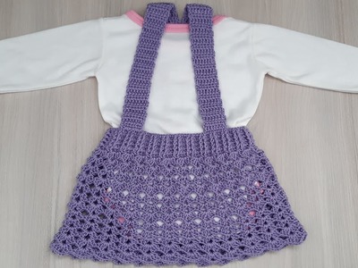 Braga o vestido para niña tejido a crochet todas las tallas