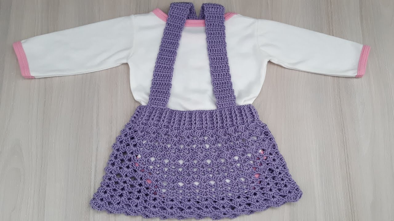 Braga o vestido para niña tejido a crochet todas las tallas