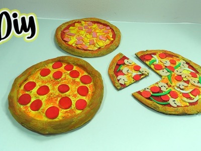 Como hacer PIZZA DE CARTÓN RECICLADO ???? Diy crafts Comida de juguete fácil de hacer