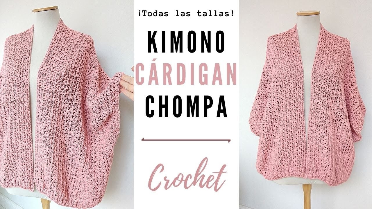 Cómo tejer cárdigan | chompa | kimono a crochet