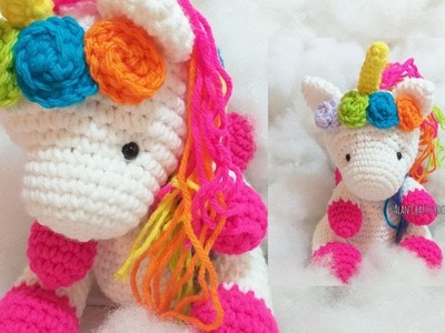 Como tejer Unicornio amigurumi  - Paso a Paso (Crochet Zurdo)