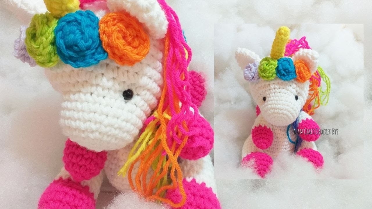 Como tejer Unicornio amigurumi  - Paso a Paso (Crochet Zurdo)