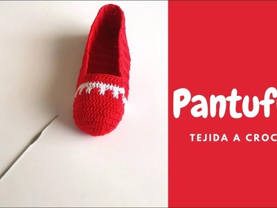 Crochet Tutorial: Pantuflas navideñas tejidas a crochet paso a paso
