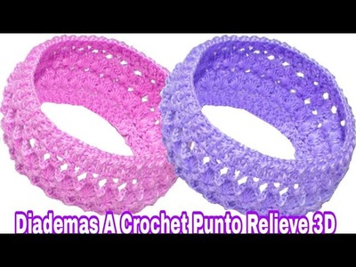 Diadema a crochet en punto relieve 3D *Paso A Paso* en español