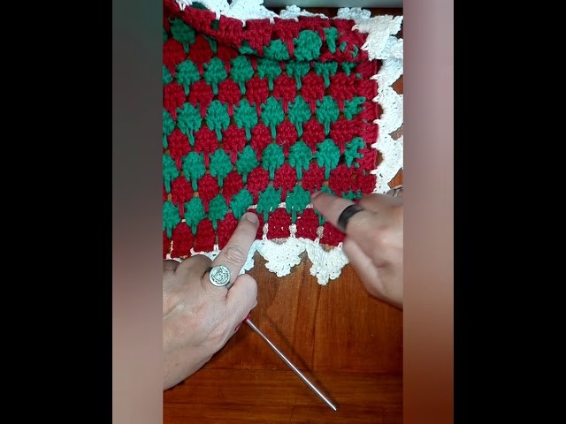 Individual rectangular a crochet "Navidad" Parte 1. #mistejidosmoniferreoberti