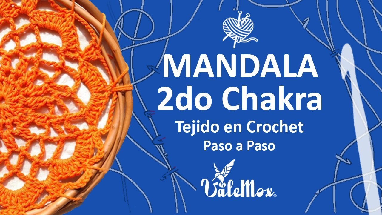 Mandala en crochet paso a paso - Chakra naranja