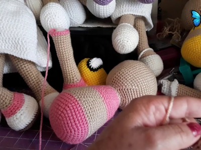 Muñequita Tejida a Crochet. Union de  Piernas y Brazos.