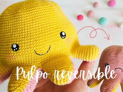 Pulpo reversible tejido a crochet paso a paso tutorial