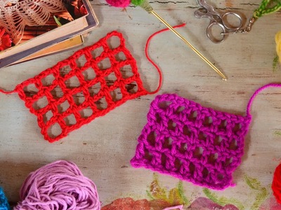 (Punto red de varetas) Crochet,Técnica y muchos Tips