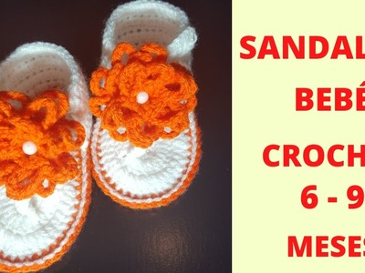 #sandaliasbebe #crochet #pasoapaso           Sandalia a crochet para bebé paso a paso de 6 a 9 meses