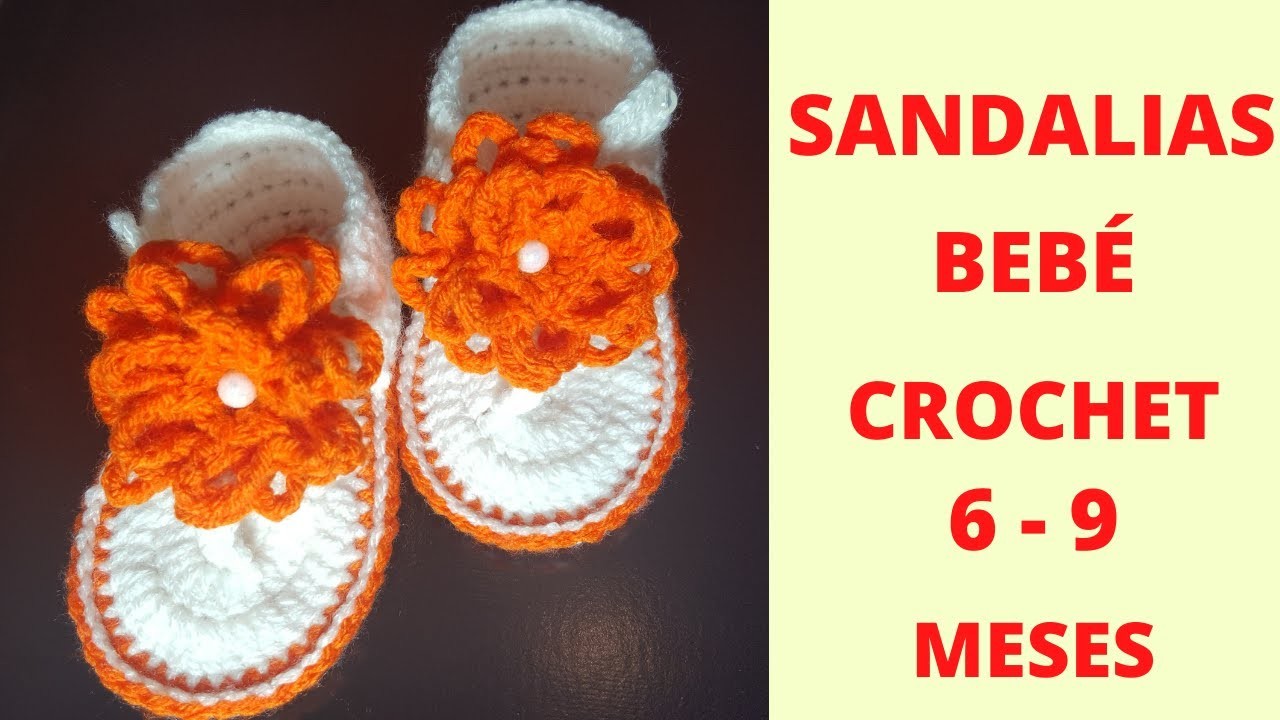 #sandaliasbebe #crochet #pasoapaso           Sandalia a crochet para bebé paso a paso de 6 a 9 meses