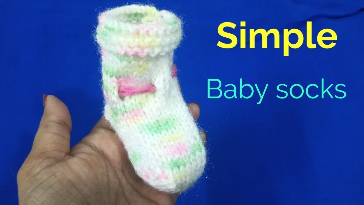 Simple baby socks (बेबी सॉक्स)| Satrangi knitting