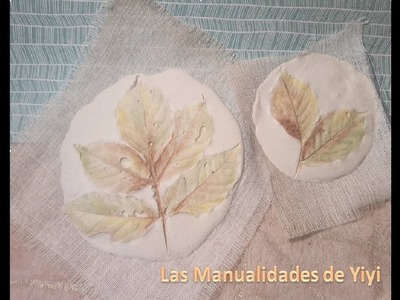 Adornos de yeso con hojas naturales DIY - Las manualidades de Yiyi