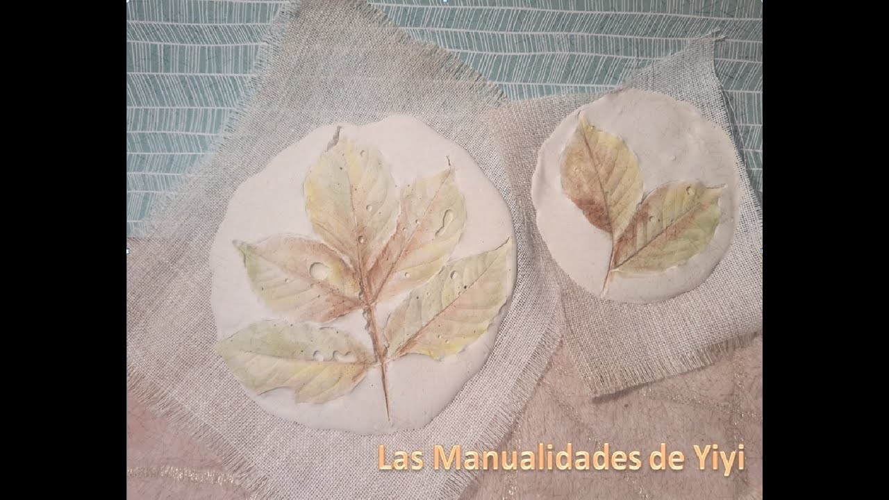 Adornos de yeso con hojas naturales DIY - Las manualidades de Yiyi