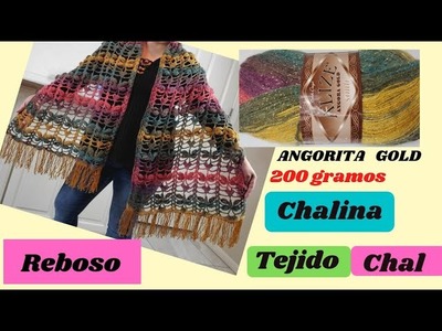 #chalina #rebozo o #bufanda  #crochet #ganchillo  ????#Chal rectangular tejido a crochet o ganchillo