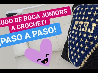⚽Cojín del Escudo de Boca Juniors a Crochet ¡Paso a Paso!