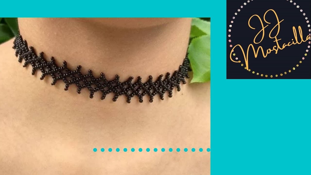 Collar en Mostacilla. chaquira- DIY bead necklance( para principiantes. for beginners)