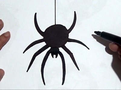 Como dibujar una araña fácil y paso a paso - Dibujo de una araña