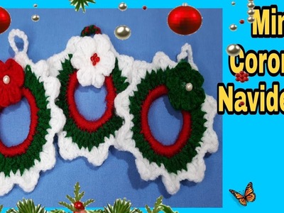 Como hacer Mini Coronas navideñas a crochet o ganchillo paso a paso muy fáciles ????
