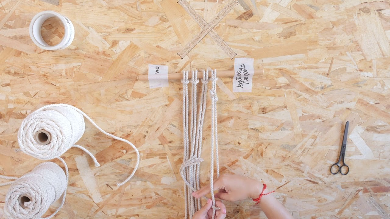Cómo hacer nudo cadena - Macramé