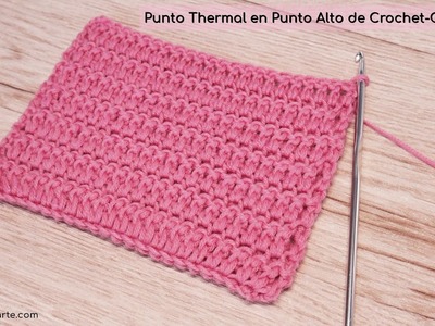 Cómo Tejer el Punto Thermal en Punto Alto de Crochet - Ganchillo Paso a Paso