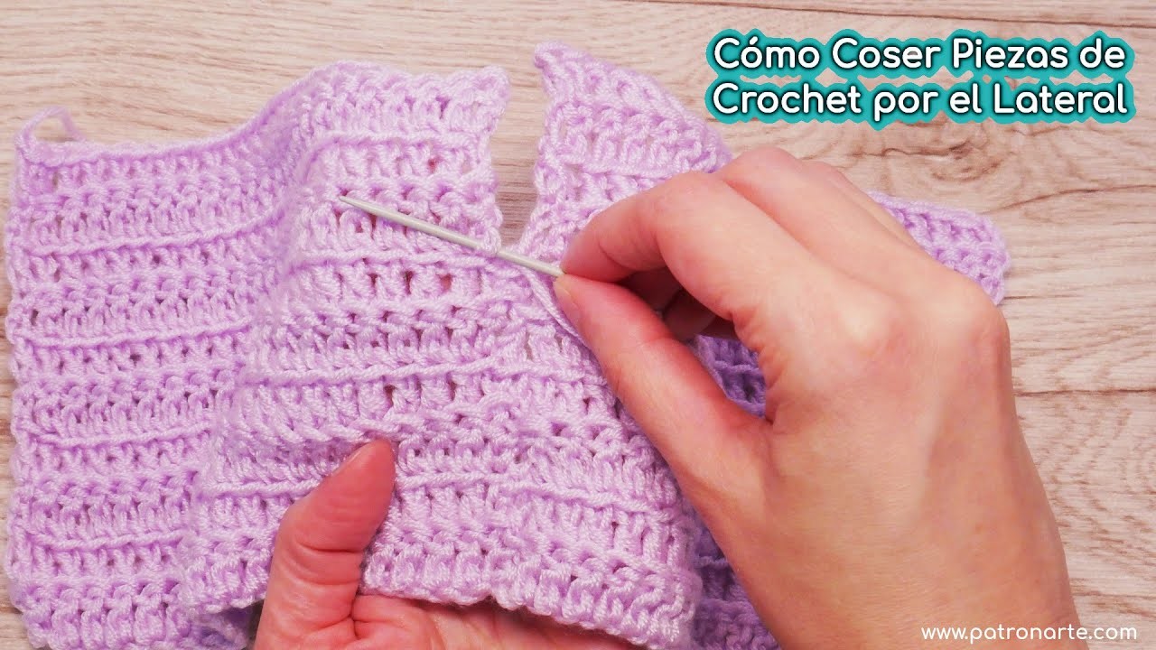 Cómo Unir Dos Piezas de Crochet - Ganchillo por el Lateral Paso a Paso