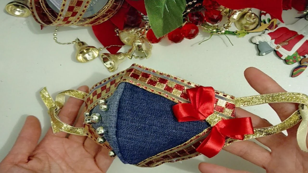 Cubrebocas navidad | manualidades para navidad | adornos de navidad |  como decorar un cubrebocas