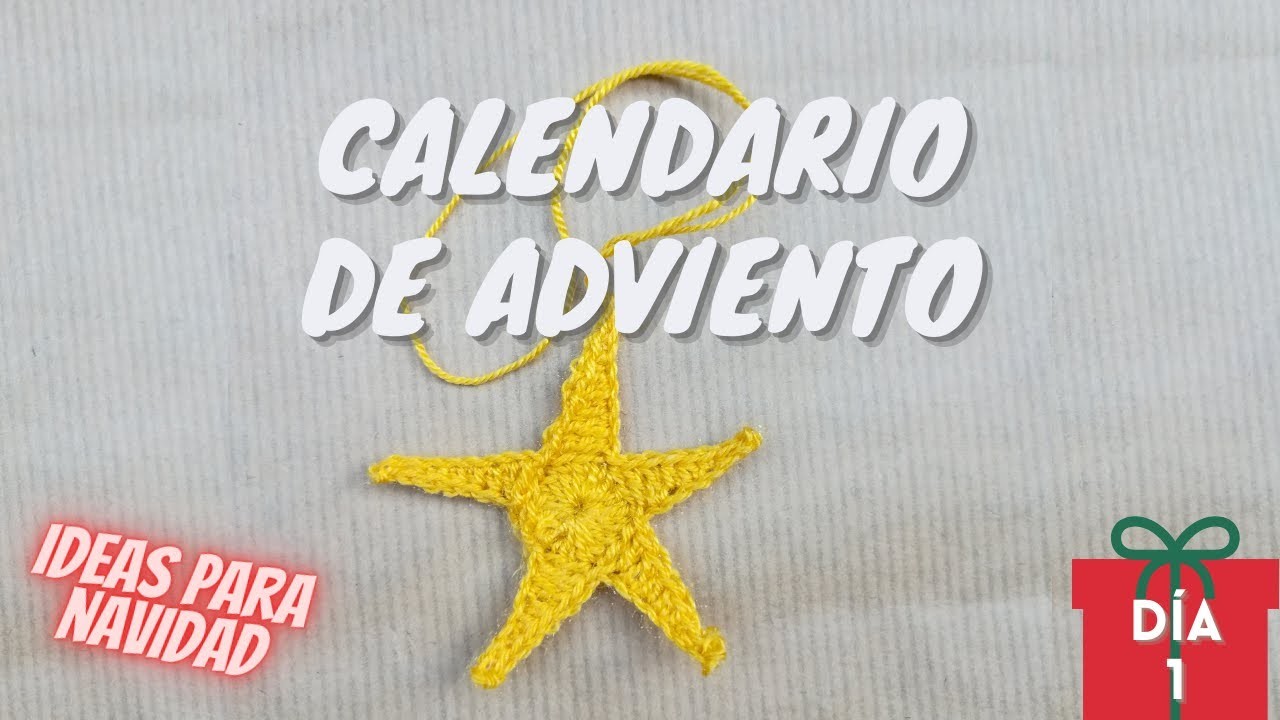 DÍA 1 - estrella a ganchillo para el ÁRBOL de NAVIDAD en 5 minutos