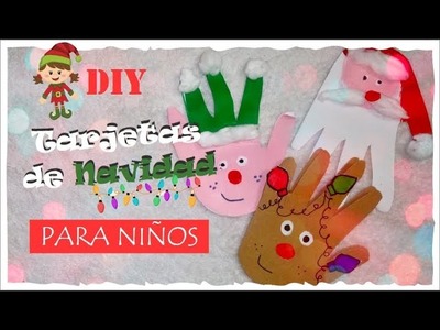 DIY ????Tarjetas de NAVIDAD para NIÑOS✨.Manualidades navideñas faciles!????#navidadfilmoraX