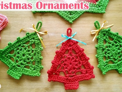 [ENG SUB] Christmas Ornament - Easy Christmas Tree -Crochet Garland -Guirnalda -Árbol de Navidad
