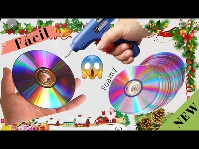 Manualidades Navideñas con CDs Reciclados| Christmas Craft with Recycled CDs| DIY