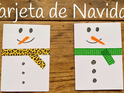 Tarjeta de NAVIDAD muñeco de nieve  | Manualidades navideñas para niños