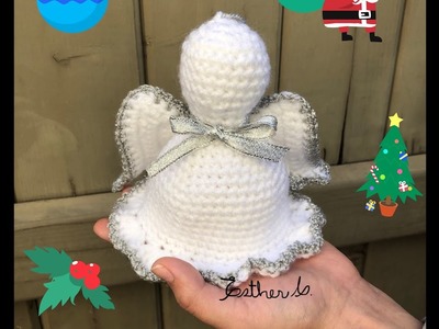 Angel tejido a crochet paso a paso # adornos navideños