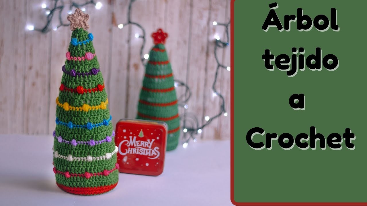 ????Árbol de Navidad tejido a Crochet????. Crochet-woven Christmas tree