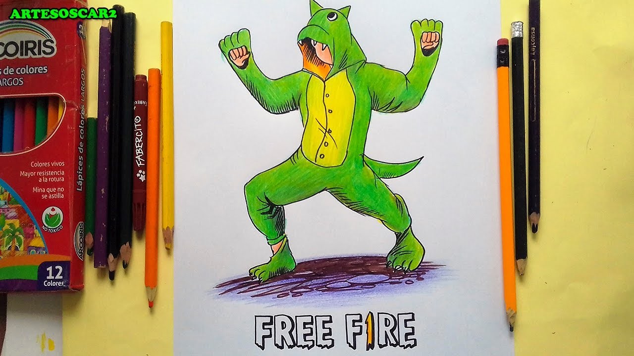 COMO DIBUJAR A DINO de FREE FIRE - Dibujos fáciles