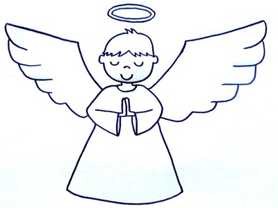 Cómo dibujar un ÁNGEL fácil paso a paso - Dibujo de un Angel