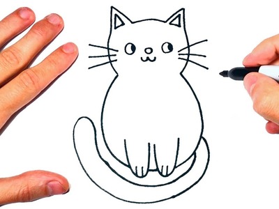 Cómo dibujar un Gato Muy Fácil | Dibujo de Gato