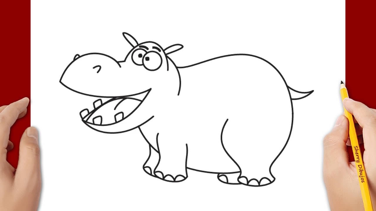 Cómo dibujar un hipopótamo